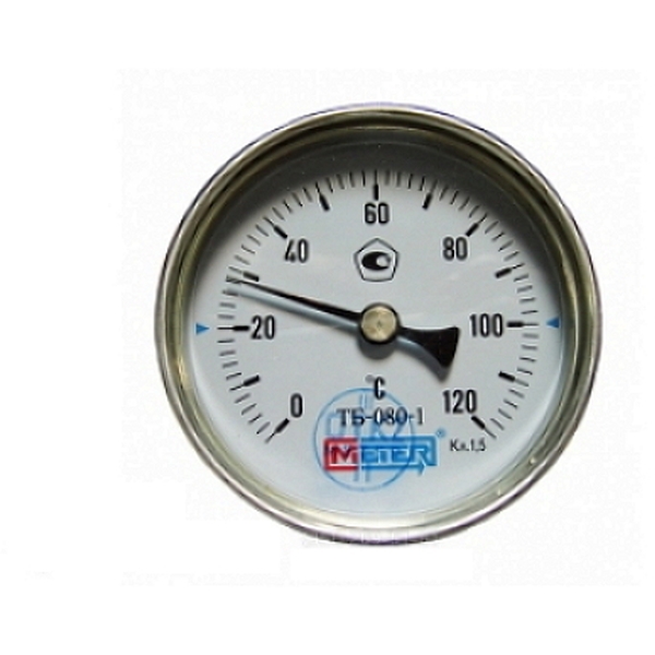 Термометр биметалл ТБ80 осевой 160С L=100 Россия