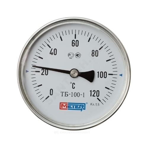 Термометр биметалл ТБ100 осевой 160С L=60 Россия