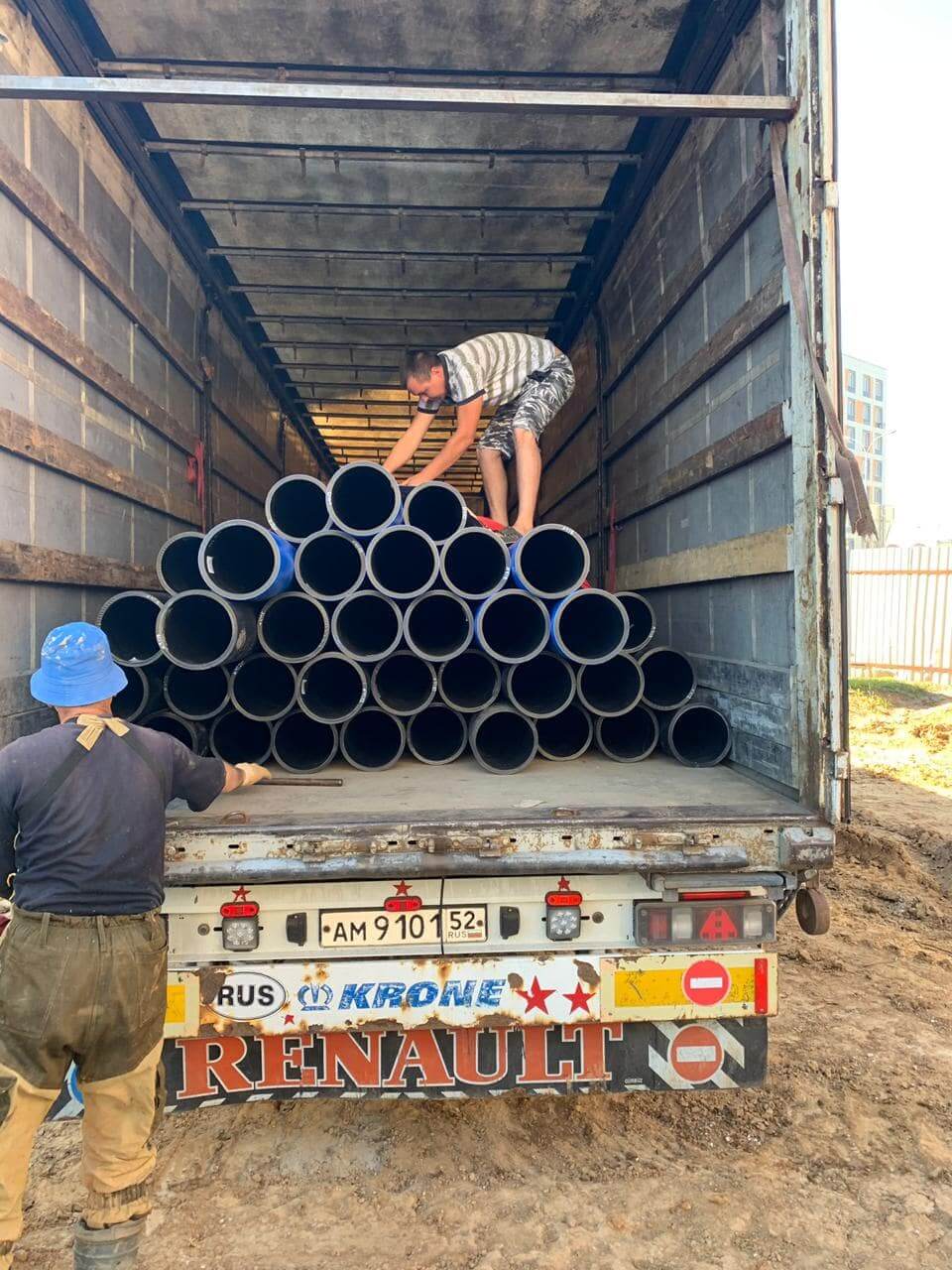 Поставка ПНД труб в ЖК Красногорский в Нахабино. Объем более 430 м.пог. в оболочке RS Aternoplast